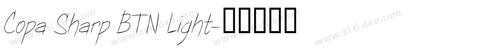 Copa Sharp BTN Light字体转换